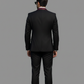Black & Maroon 3-Piece Tuxedo Suit for Men – Slim Fit Satin Lapel Wedding & Party Wear