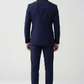 Men’s Navy Blue Double-Breasted Tuxedo with Gold Buckle
