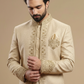 Men’s Designer Ivory Sherwani with Intricate Gold Work