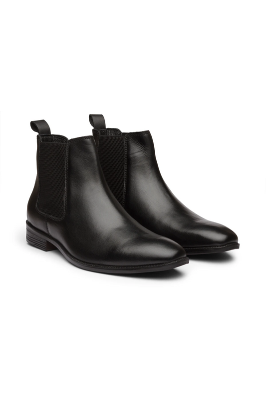 CHELSEA BOOTS - BLACK LEATHER SHOES