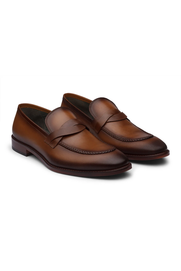 CULLMAN - CHESTNUT BROWN LEATHER SHOES