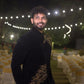 Black Velvet Eagle Embroidered Jodhpuri