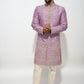 Onion pink designer embroidered sherwani