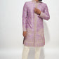 Onion pink designer embroidered sherwani