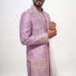 Onion pink designer embroidered sherwani