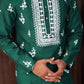Bottle Green Embroidered Kurta