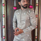 Grey Embroidered Kurta Set