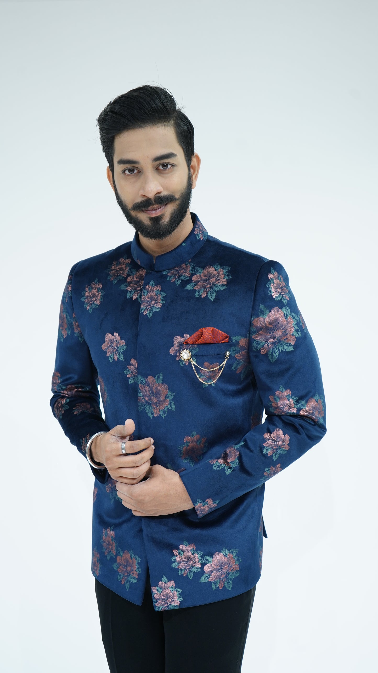 Velvet Floral Jodhpuri