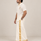 Ivory Trishul Motif Pattu shirt (Divine Legacy)