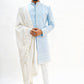 Ice blue designer sherwani