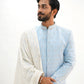 Ice blue designer sherwani