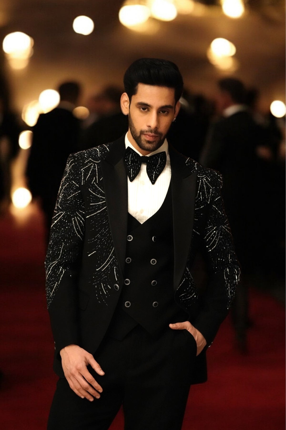 Italian Black Wool-Crepe Tuxedo