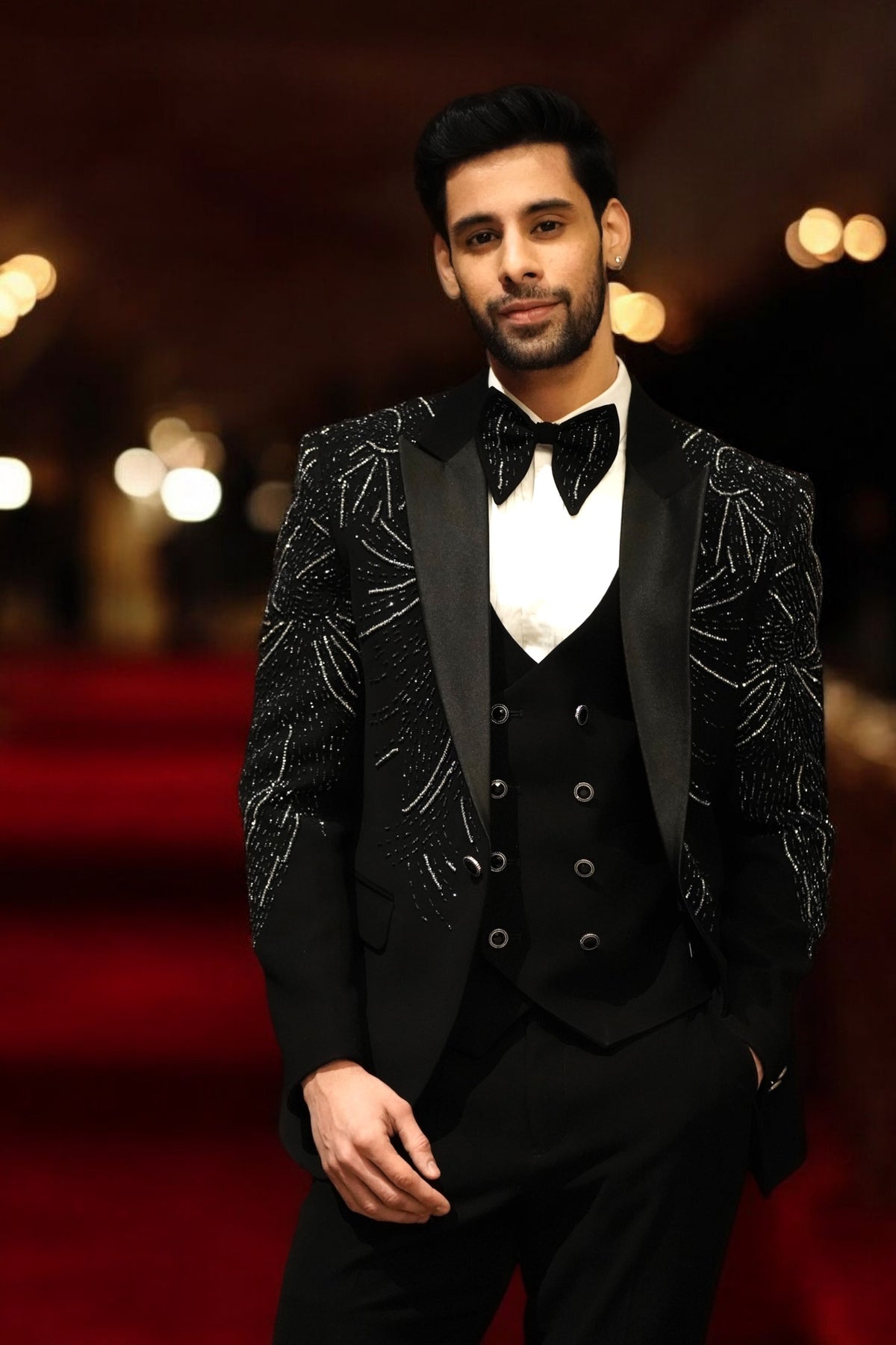 Italian Black Wool-Crepe Tuxedo 