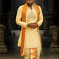 Ivory Gold Balaji Embroidered Pattu Pancha Set