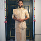 Kanchi tissue - pattu pancha set with zari detailed embroidery