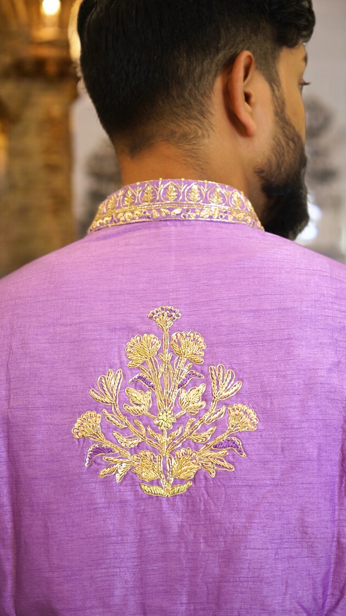 Lavender Royale – Designer Kurta with Pomna Pant
