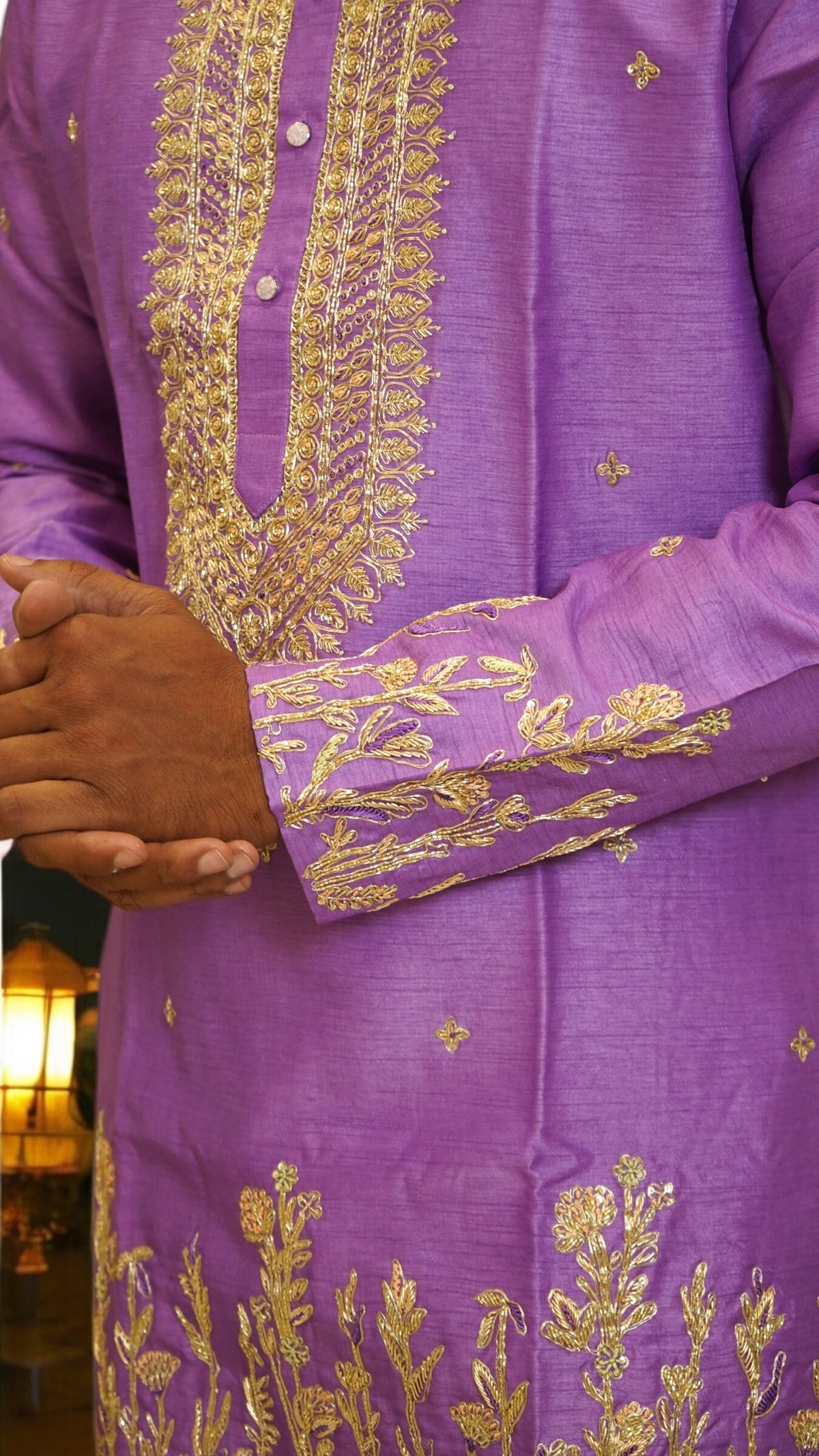 Lavender Royale – Designer Kurta with Pomna Pant