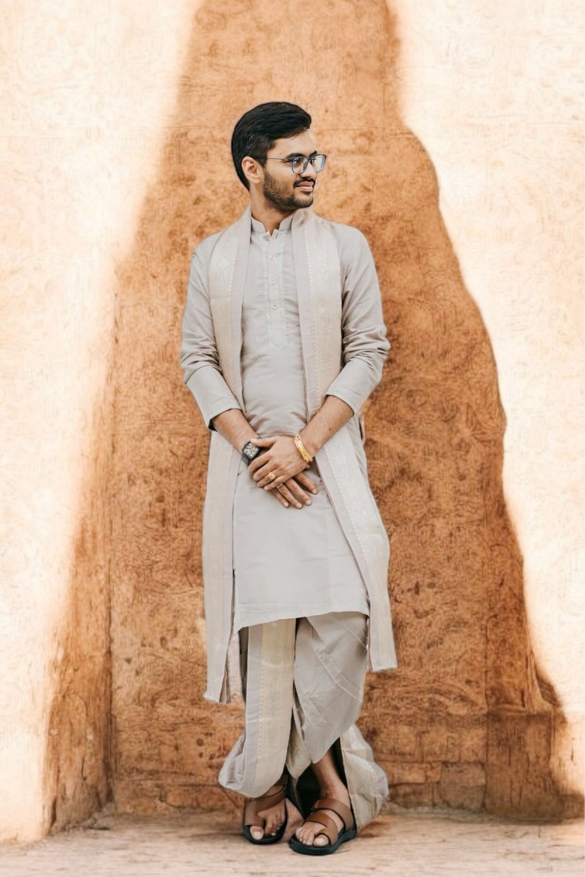 Mauve_Pattu_Kurta-Pancha_Set