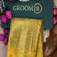 Men’s Kanchi Pattu Pancha zigzag textured in Dark Gold Set