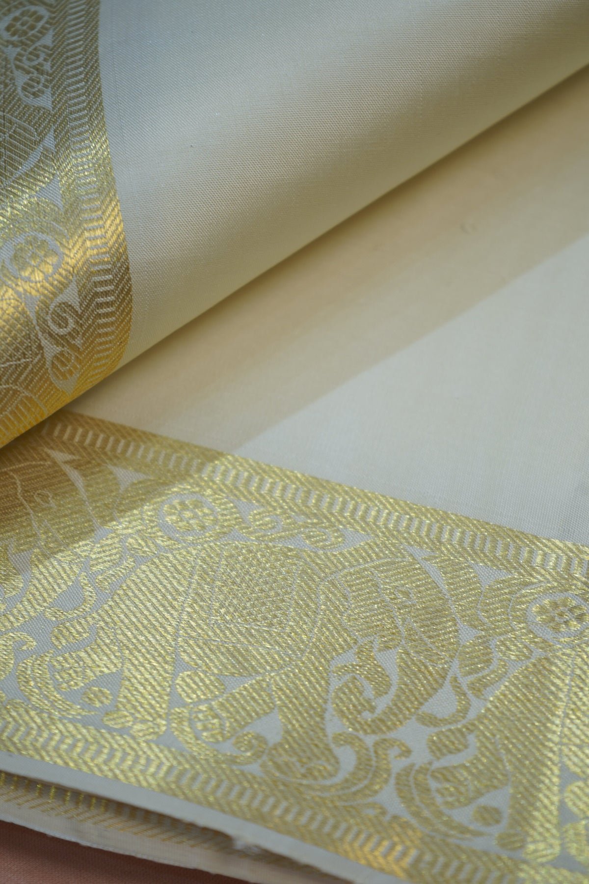 Men’s Pomna Pattu Pancha in Ivory White Set