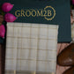 Men’s Pure Pattu Pancha in off white with kanchi cheques Set