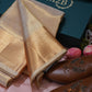 Men’s Tissue Pattu Pancha in Sandal wood Gold Set
