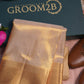 Men’s Tissue Pattu Pancha in Sandal wood Gold Set