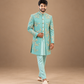 Pastel Mint Embroidered Indo-Western Sherwani