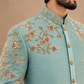 Pastel Mint Embroidered Indo-Western Sherwani