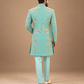 Pastel Mint Embroidered Indo-Western Sherwani
