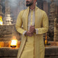 Mustard Gold Pattu Kurta