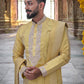 Mustard Gold Pattu Kurta