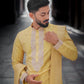 Mustard Gold Pattu Kurta
