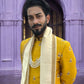 Mustard Yellow Sherwani with boota work