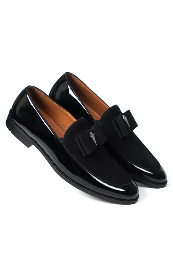 Black Patent Brooch Loafers