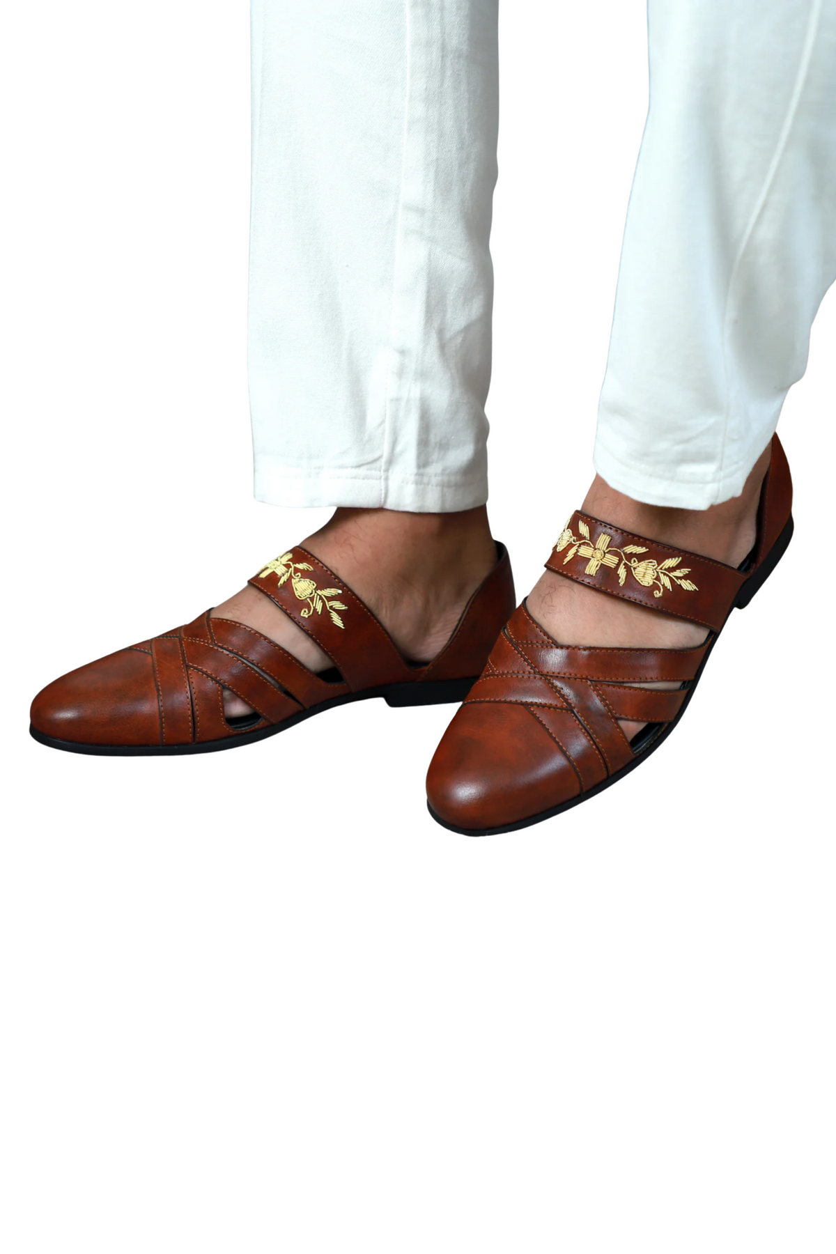 Zardosi Designer Cherry Wine Sandal