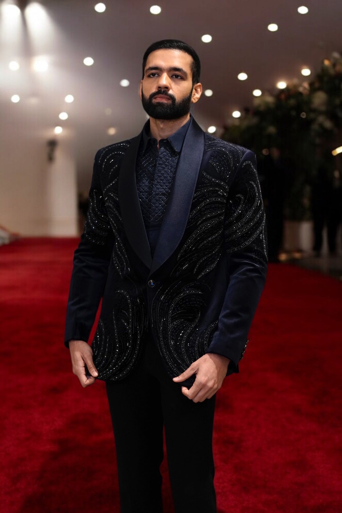 Navy Blue Designer Tuxedo