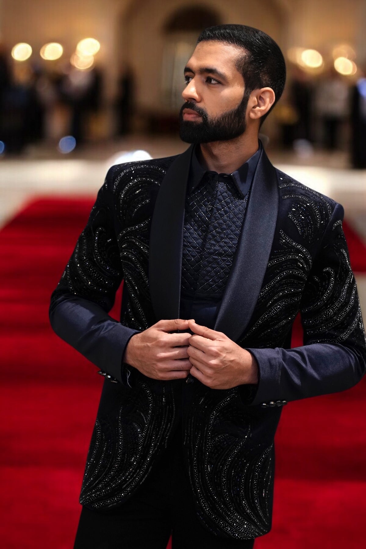Navy Blue Designer Tuxedo