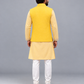 Lemon Yellow Floral Embroidered Nehru Jacket