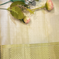 Pattu Pancha In Biegish Gold Unstitch