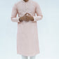 Peach Sequin Embroided Kurta