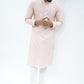 Peach Sequin Embroided Kurta