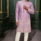 Onion pink designer embroidered sherwani