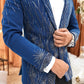 Persian Blue Wool Crepe 2-Piece Tuxedo with Cutdana Work