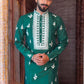 Bottle Green Embroidered Kurta