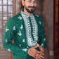 Bottle Green Embroidered Kurta