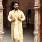 Self Textured Boota Semi-Pattu Set