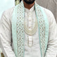 Silver Tissue Pattu Kurta With Minimal Embroidery