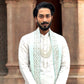 Silver Tissue Pattu Kurta With Minimal Embroidery