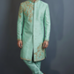 Mint Green Embroidered Sherwani for Men – Designer Wedding & Festive Wear
